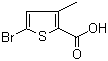 结构式 CAS# 38239-45-1, 5-溴-3-甲基噻吩-2-甲酸