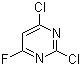 2,4-Dichloro-6-fluoropyrimidine molecular structure (CAS 3833-57-6)