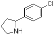 结构式 CAS# 38944-14-8, 2-(4-氯苯基)吡咯烷; 2-对氯苯基吡咯烷