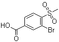 structure of CAS# 39058-84-9, 3-Bromo-4-methylsulfonylbenzoic acid