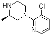 结构式 CAS# 393513-95-6, (3R)-1-(3-氯吡啶-2-基)-3-甲基哌嗪