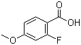 2-氟-4-甲氧基苯甲酸分子结构 (CAS 394-42-3)
