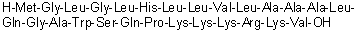 L-Methionylglycyl-L-leucylglycyl-L-leucyl-L-histidyl-L-leucyl-L-leucyl-L-valyl-L-leucyl-L-alanyl-L-alanyl-L-alanyl-L-leucyl-L-glutaminylglycyl-L-alanyl-L-tryptophyl-L-seryl-L-glutaminyl-L-prolyl-L-lysyl-L-lysyl-L-lysyl-L-arginyl-L-lysyl-L-valine molecular structure (CAS 395069-95-1)