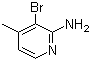2-氨基-3-溴-4-甲基吡啶分子结构 (CAS 40073-38-9)