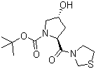 (2S,4R)-4-Hydroxy-2-(3-thiazolidinylcarbonyl)-1-pyrrolidinecarboxylic acid tert-butyl ester molecular structure (CAS 401564-30-5)