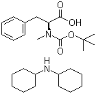 Boc-N-methyl-L-phenylalanine (dicyclohexylammonium) salt molecular structure (CAS 40163-88-0)
