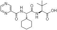 (2S)-2-Cyclohexyl-N-(2-pyrazinylcarbonyl)glycyl-3-methyl-L-valine molecular structure (CAS 402958-96-7)