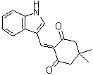 structure of CAS# 40302-35-0, 2-(1H-Indol-3-ylmethylene)-5,5-dimethyl-1,3-cyclohexanedione