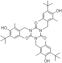 Tris(4-tert-butyl-3-hydroxy-2,6-dimethylbenzyl) isocyanurate molecular structure (CAS 40601-76-1)