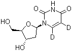 2'-脱氧尿苷-5,6-D2分子结构 (CAS 40632-23-3)