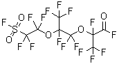 2,3,3,3-Tetrafluoro-2-[1,1,2,3,3,3-hexafluoro-2-[1,1,2,2-tetrafluoro-2-(fluorosulfonyl)ethoxy]propoxy]propionyl fluoride molecular structure (CAS 4089-58-1)