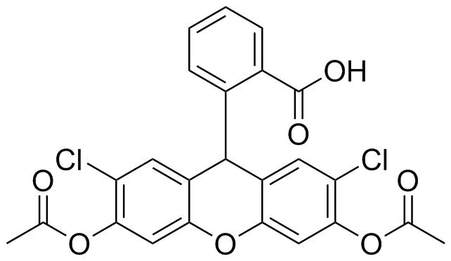 2,7-Dichlorodihydrofluorescein diacetate molecular structure (CAS 4091-99-0)