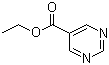5-嘧啶甲酸乙酯分子结构 (CAS 40929-50-8)