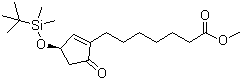 结构式 CAS# 41138-69-6, (R)-(+)-3-(叔丁基二甲基硅氧基)-5-氧代-1-环戊烯基-1-己酸甲酯