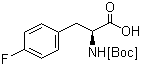 structure of CAS# 41153-30-4, Boc-L-4-Fluorophenylalanine;Boc-L-4-Fluorophe; Boc-p-fluoro-Phe-OH; Boc-Phe(4-F)-OH; tert-Butoxycarbonyl-L-4-fluorophenylalanine