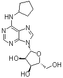 结构式 CAS# 41552-82-3, N6-环戊基腺苷