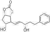 structure of CAS# 41639-74-1, (+)-(3aR,4R,5r,6aS)-Hexahydro-5-hydroxy-4-[(1E,3R)-3-hydroxy-5-phenyl-1-pentenyl]-2H-cyclopenta[b]furan-2-one;(3aR,4R,5R,6aS)-5-hydroxy-4-[(E,3S)-3-hydroxy-5-phenylpent-1-enyl]-3,3a,4,5,6,6a-hexahydrocyclopenta[b]furan-2-one