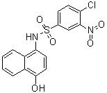 4-Chloro-N-(4-hydroxy-1-naphthalenyl)-3-nitrobenzenesulfonamide molecular structure (CAS 420092-79-1)