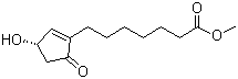 Methyl (S)-(-)-3-hydroxy-5-oxo-1-cyclopentene-1-heptanoate molecular structure (CAS 42038-75-5)