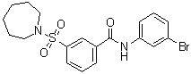 N-(3-Bromophenyl)-3-[(hexahydro-1H-azepin-1-yl)sulfonyl]-benzamide molecular structure (CAS 420831-40-9)