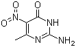 2-Amino-6-methyl-5-nitro-3H-pyrimidin-4-one molecular structure (CAS 4214-85-1)