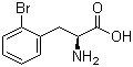 structure of CAS# 42538-40-9, L-2-Bromophenylalanine;(S)-2-Amino-3-(2'-bromophenyl)propanoic acid