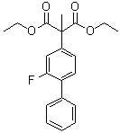 (2-Fluoro[1,1'-biphenyl]-4-yl)methylpropanedioic acid diethyl ester molecular structure (CAS 42771-81-3)