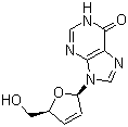 2',3'-Dideoxy-2',3'-didehydroinosine molecular structure (CAS 42867-68-5)