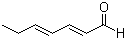 (E,E)-2,4-庚二烯醛分子结构 (CAS 4313-03-5)