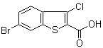 结构式 CAS# 438613-29-7, 6-溴-3-氯苯并[b]噻吩-2-羧酸