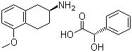 (S)-2-氨基-5-甲氧基四氢萘扁桃酸盐分子结构 (CAS 439133-67-2)