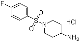 structure of CAS# 442124-75-6, 1-(4-Fluorobenzenesulfonyl)piperidin-4-ylamine hydrochloride