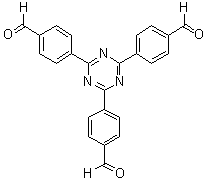 structure of CAS# 443922-06-3, 4,4',4''-(1,3,5-Triazine-2,4,6-triyl)tris[benzaldehyde]