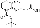 1-[(tert-Butoxy)carbonyl]-3,4-dihydro-1,8-naphthyridine-7(2H)-acetic acid molecular structure (CAS 445492-19-3)