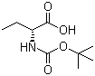 (R)-N-Boc-2-aminobutyric acid molecular structure (CAS 45121-22-0)