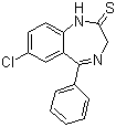 7-氯-1,3-二氢-5-苯基-2H-1,4-苯并二氮杂卓-2-硫酮分子结构 (CAS 4547-02-8)