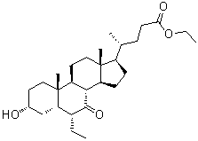 (3alpha,5beta,6alpha)-6-Ethyl-3-hydroxy-7-oxo-cholan-24-oic acid ethyl ester molecular structure (CAS 459789-97-0)