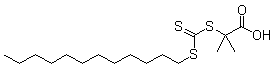 结构式 CAS# 461642-78-4, 2-[十二烷硫基(硫代羰基)硫基]-2-甲基丙酸