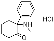 2-(Methylamino)-2-phenylcyclohexanone hydrochloride molecular structure (CAS 4631-27-0)