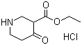 Ethyl 4-oxo-3-piperidinecarboxylate hydrochloride molecular structure (CAS 4644-61-5)