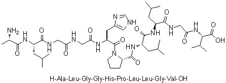 L-Alanyl-L-leucylglycylglycyl-L-histidyl-L-prolyl-L-leucyl-L-leucylglycyl-L-valine molecular structure (CAS 473780-56-2)