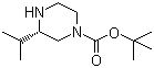 结构式 CAS# 475272-54-9, (S)-1-叔丁氧羰基-3-异丙基哌嗪