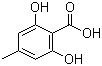 2,6-Dihydroxy-4-methylbenzoic acid molecular structure (CAS 480-67-1)