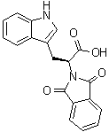 structure of CAS# 48208-26-0, N-Phthaloyl-L-tryptophan;(S)-3-(Indol-3-yl)-2-(1,3-dihydro-1,3-dioxo-2H-isoindol-2-yl)propanoic acid; RG 108