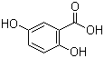 structure of CAS# 490-79-9, 2,5-Dihydroxybenzoic acid;Gentisic acid; Hydroquinonecarboxylic acid; DHB