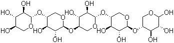 O-beta-D-Xylopyranosyl-(1→4)-O-beta-D-xylopyranosyl-(1→4)-O-beta-D-xylopyranosyl-(1→4)-O-beta-D-xylopyranosyl-(1→4)-D-xylose molecular structure (CAS 49694-20-4)