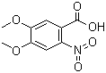 4,5-Dimethoxy-2-nitrobenzoic acid molecular structure (CAS 4998-07-6)