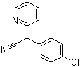 结构式 CAS# 5005-37-8, 2-(4-氯苯基)-2-(吡啶-2-基)乙腈