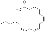 结构式 CAS# 506-26-3, gamma-亚麻酸; 全顺式-6,9,12-十八碳三烯酸