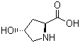 结构式 CAS# 51-35-4, L-羟基脯氨酸; L-羟脯氨酸; 反式-4-羟基-L-脯氨酸